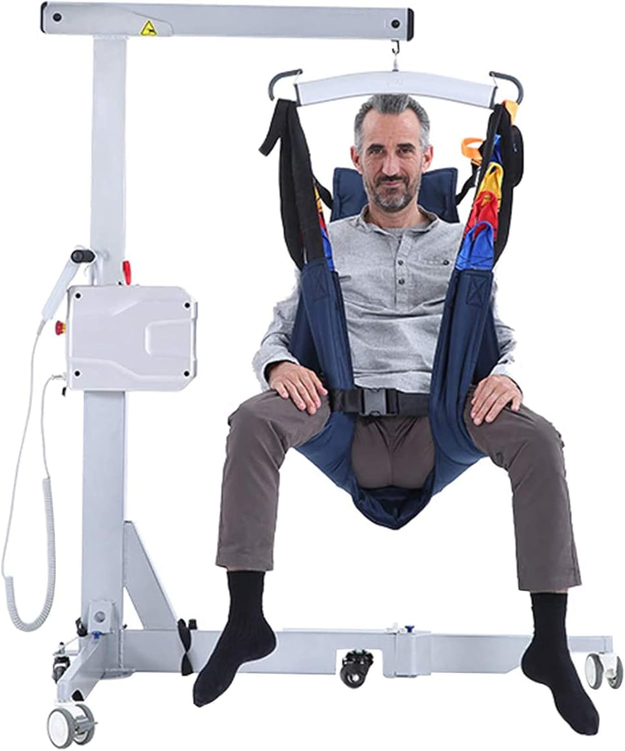 Electric Patient Lift Transfer Machine With Remote Control,Foldable Seat Lift Assist Devices For Elderly,Disabled People,360° Rotating,Front And Rear Caster Brakes/for The Elderly In Bed Paralyzed Eld