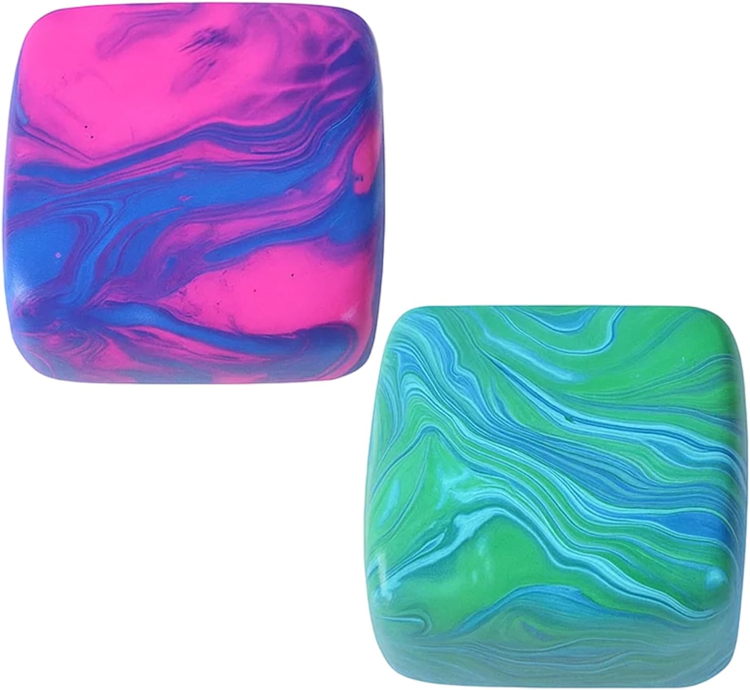 2 Pack Squishy Cube, Fidget for Stress Relief, Squishy Stress Relief , Autism Fidget, Classroom Prize, Stress Cube, Stress Balls for Adults