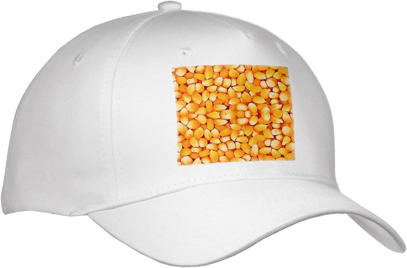 3dRose Adult Baseball Cap - Unpopped Sweetcorn Acrylic Painting - Corn Kernal