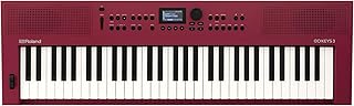 Roland GO:KEYS 3 Music Creation Keyboard | 61-Note Keyboard | Built-In Stereo Speakers | Bluetooth Audio/MIDI Support for Music Streaming - Dark Red