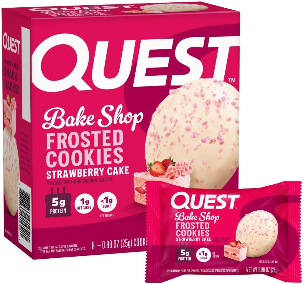 Quest Protein Cookie Strawberry Cake 8-Pack
