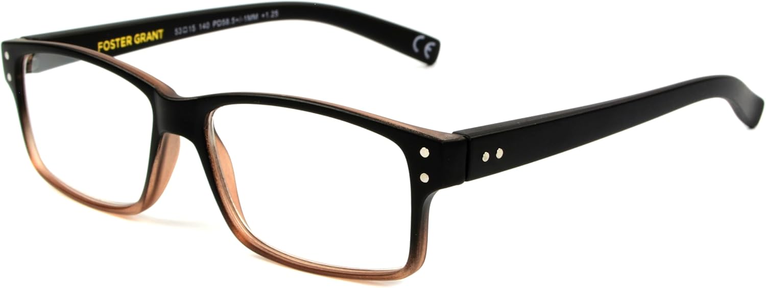 Foster Grant Men's Thomson Square Reading Glasses