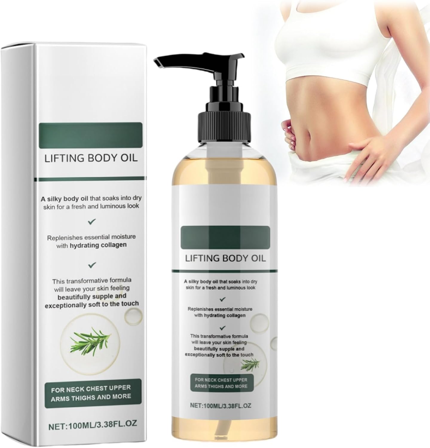 Collagen Lifting Body Oil,Firming Body Oil,Compact Body Oil,Massage Oil,Body Oils for Women,Moisturizing Body Oil,Skin Tightening Body Oils,Skin Care Oil,Body Oil for Scars and Wrinkles