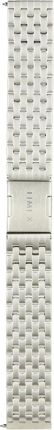 Timex 20mm Stainless Steel Quick-Release Bracelet – Silver-Tone with Deployment Clasp
