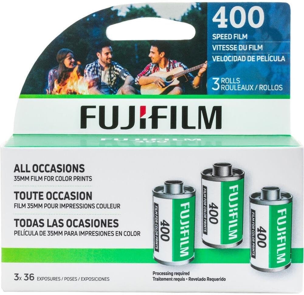 FUJIFILM 400 Color Negative 35mm Roll Film (36 Exposures) (3-Pack)