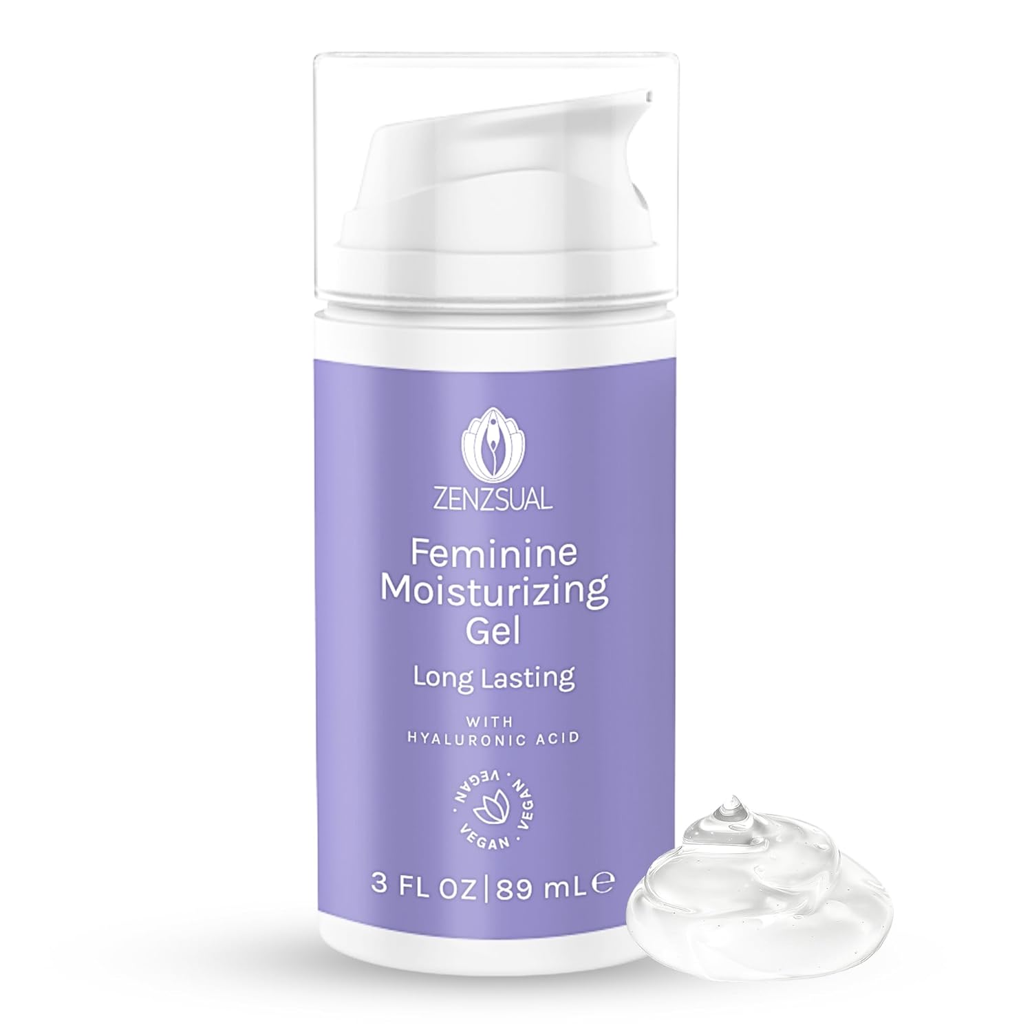 ZENZSUAL Vaginal Moisturizer Gel – Water-Based, pH Balanced with Hyaluronic Acid – Hydrating Feminine Gel for Intimate Dryness and Daily Comfort – Menopause & Postpartum Support – 3 Fl Oz (89 mL)