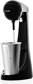 OVENTE Classic Milkshake Maker Machine 2 Speed with 15.2 Oz Stainless Steel Mixing Cup, Compact & Easy Clean Drink Mixer Blender for Malted Milk, Soft Ice Cream, and Protein Shakes, Black MS2070B