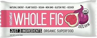 Nutrawbar, Organic Superfood, Raw Fruit and Nut Bar, Whole Fig, 1.4 Oz, 12 Count