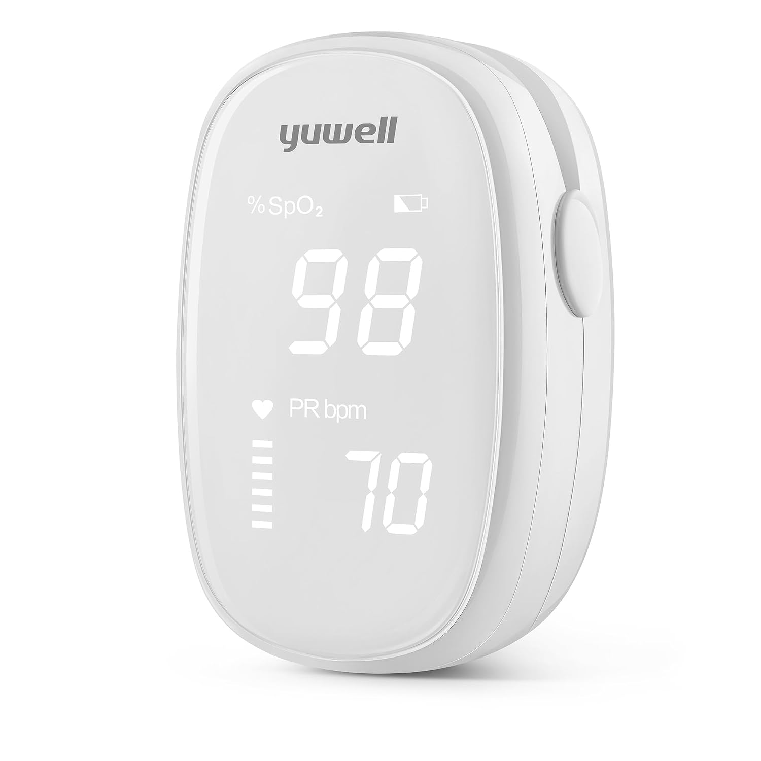 yuwell Pulse Oximeter | Blood Oxygen Monitor Finger Adults and Kids | Medical Grade, Ultra Light, Large LED Display, Light Blocking Design, Power Saving, Comfortable Touch