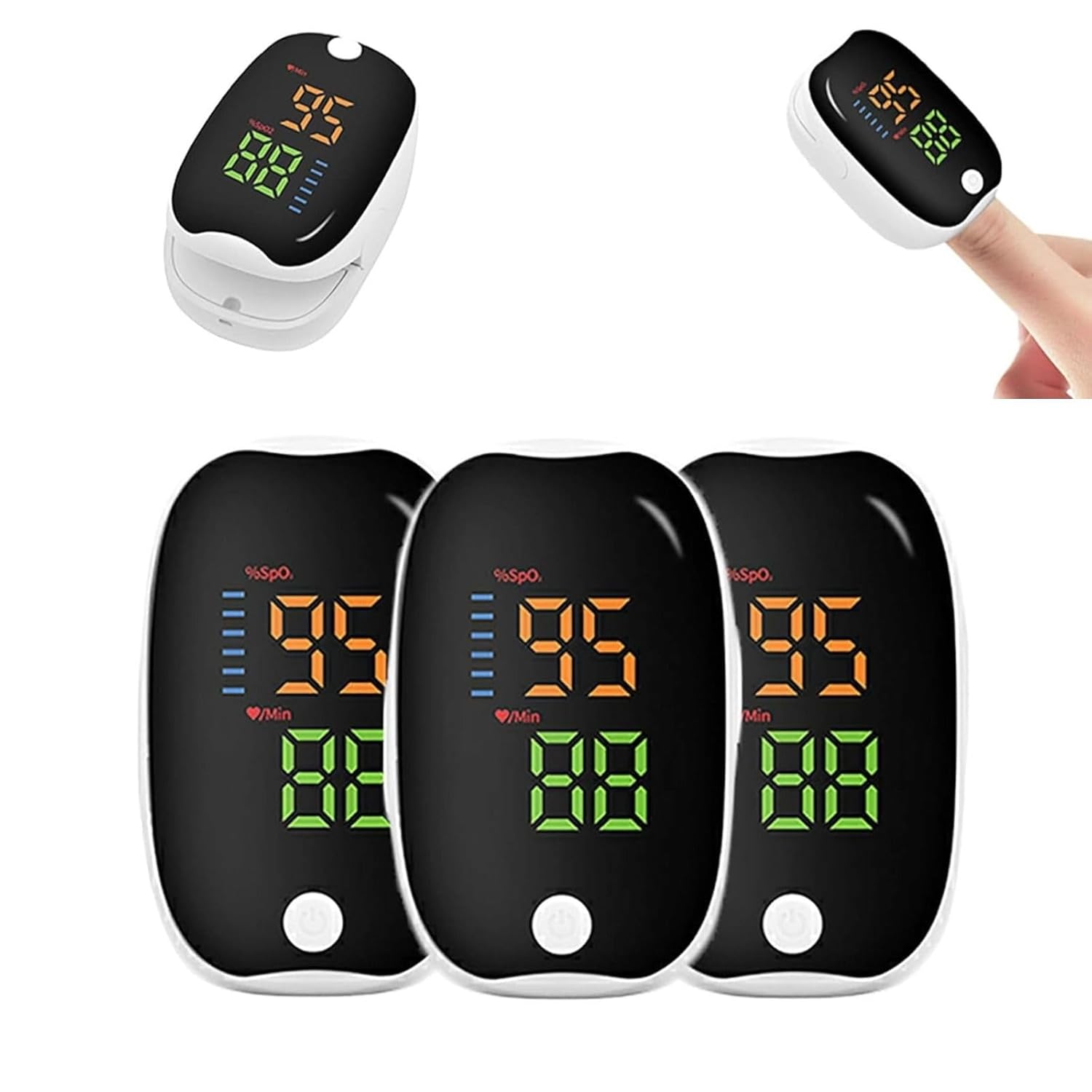 2-in-1 Glucose monitor for Home or Outdoor Use, Non Invasive & pricking, Compact and Portable, 2025 Upgraded Version | White 3 Packs