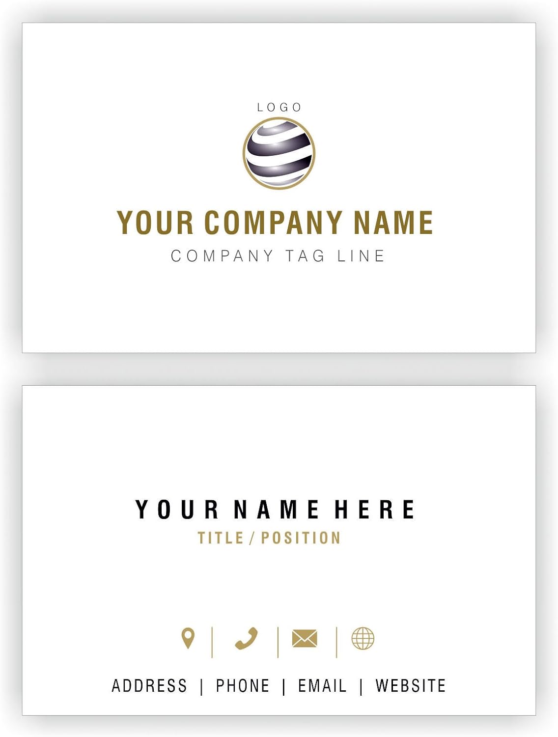 Design Your Own Personalised Business Cards Custom Professional Company Logo Visiting Card- Front and Back-110 LBS -Thick paper
