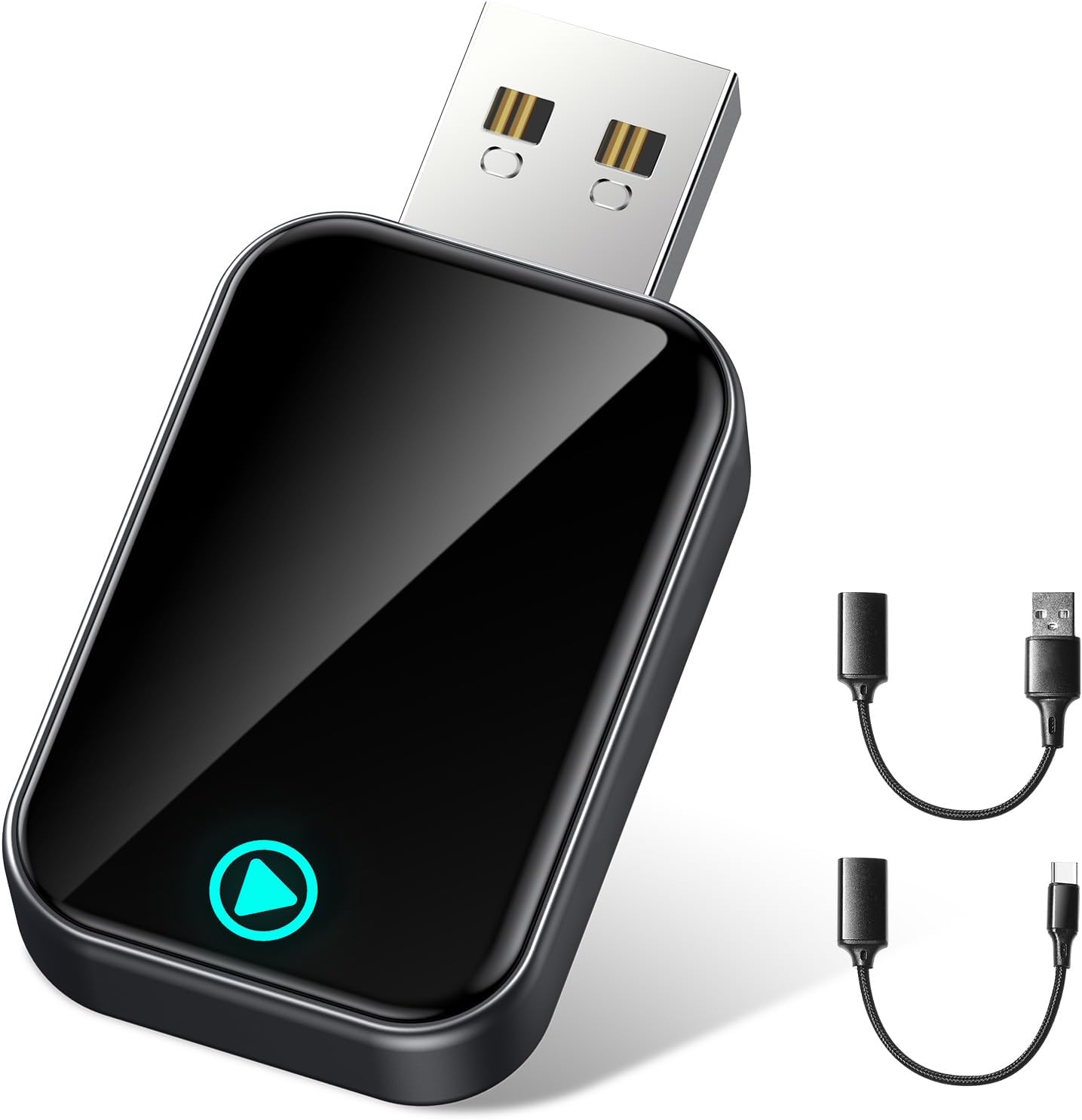 Alltotive S2 Mini Wireless CarPlay Adapter for iPhone - Convert Wired to Wireless CarPlay, Plug and Play, Supports USB and Type-C, Compatible with iPhone iOS 10+ & 2016+ Cars (Black)