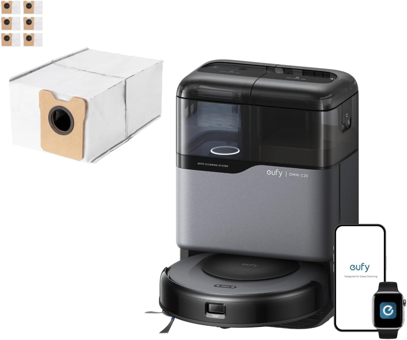 eufy Omni C20 & Large Capacity Dust Bags (Bundle)