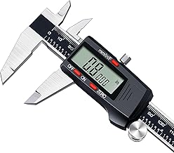 Kynup Caliper Measuring Tool, Digital Micrometer Caliper Tool, Vernier Caliper with Stainless Steel, Large LCD Screen, Auto - Off Feature, Inch Metric Fraction Conversion (6Inch/150mm)