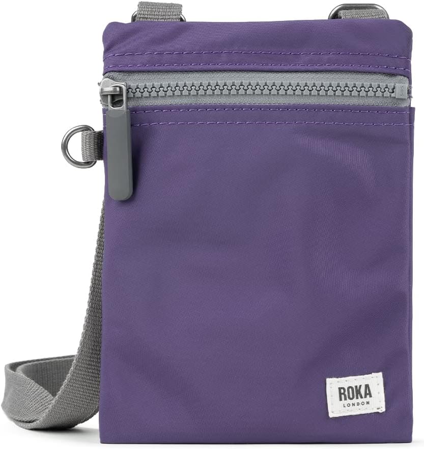 ROKA Chelsea Small Crossbody Phone Bag for Women & Men - Multi Pockets, Chunky Zip, Adjustable Strap for Mobile Phones, Wallet, Cards