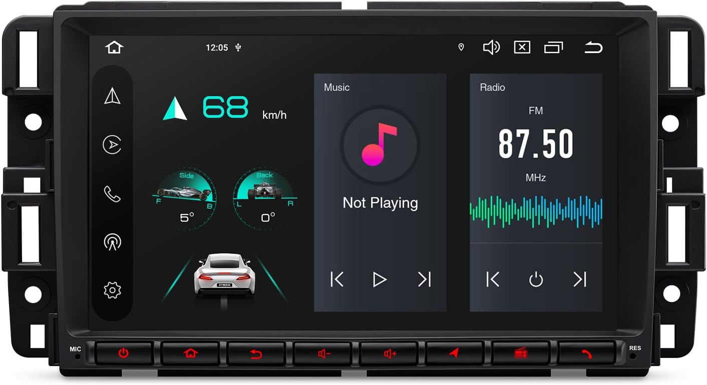 XTRONS Android 14 Car Stereo for GMC Chevy Buick, 8" Touch Screen Head Unit with 4+64GB, Built-in Wireless CarPlay & Android Auto, 4G LTE Global Compatible, AKM DSP, Gyroscope & Backup Camera Support
