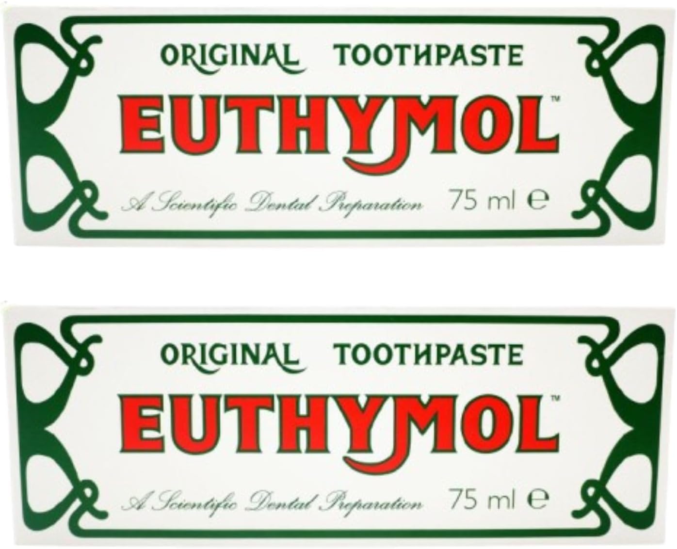 Original Fluoride-Free Toothpaste 75ml Packs 2 - Natural Mint Flavor, Gentle Clean, Antibacterial Oral Care, Fresh Breath, Cavity Protection