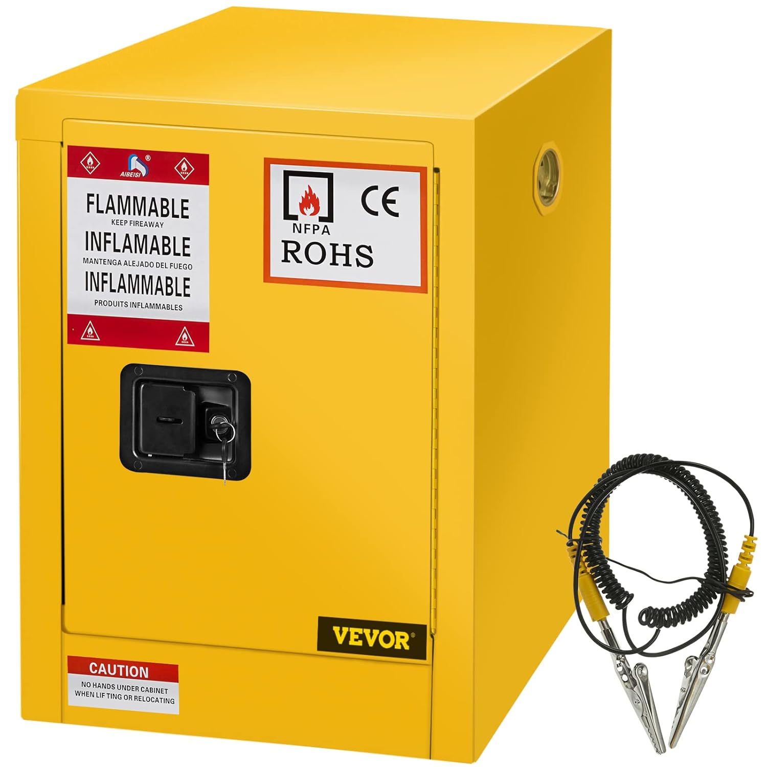 Vevor 17" x 17" x 22" Flammable Cabinet Galvanized Steel, Safety Cabinet, Adjustable Shelf Flammable Storage Cabinet, for Commercial Industrial and Home Use: Industrial & Scientific