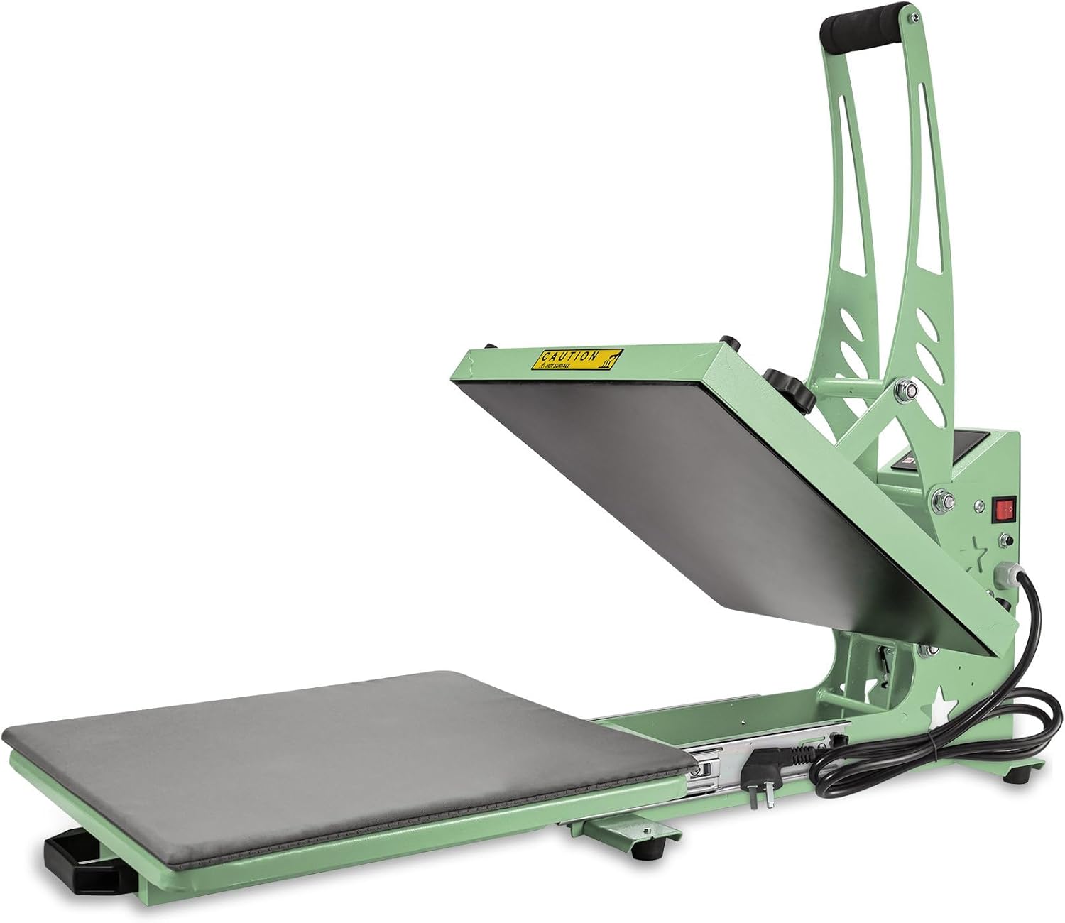CoolSub Heat Press 15x15 Slide Out Heat Press Machine, Industrial Digital Heat Transfer Machine Sublimation for T-Shirt Green