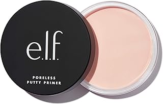 e.l.f. Poreless Putty Primer, Silky, Skin-Perfecting, Lightweight, Long Lasting, Smooths, Hydrates, Minimizes Pores, Flawless Base & Finish, All-Day Wear, Ideal for All Skin Types, 0.74 Fl Oz