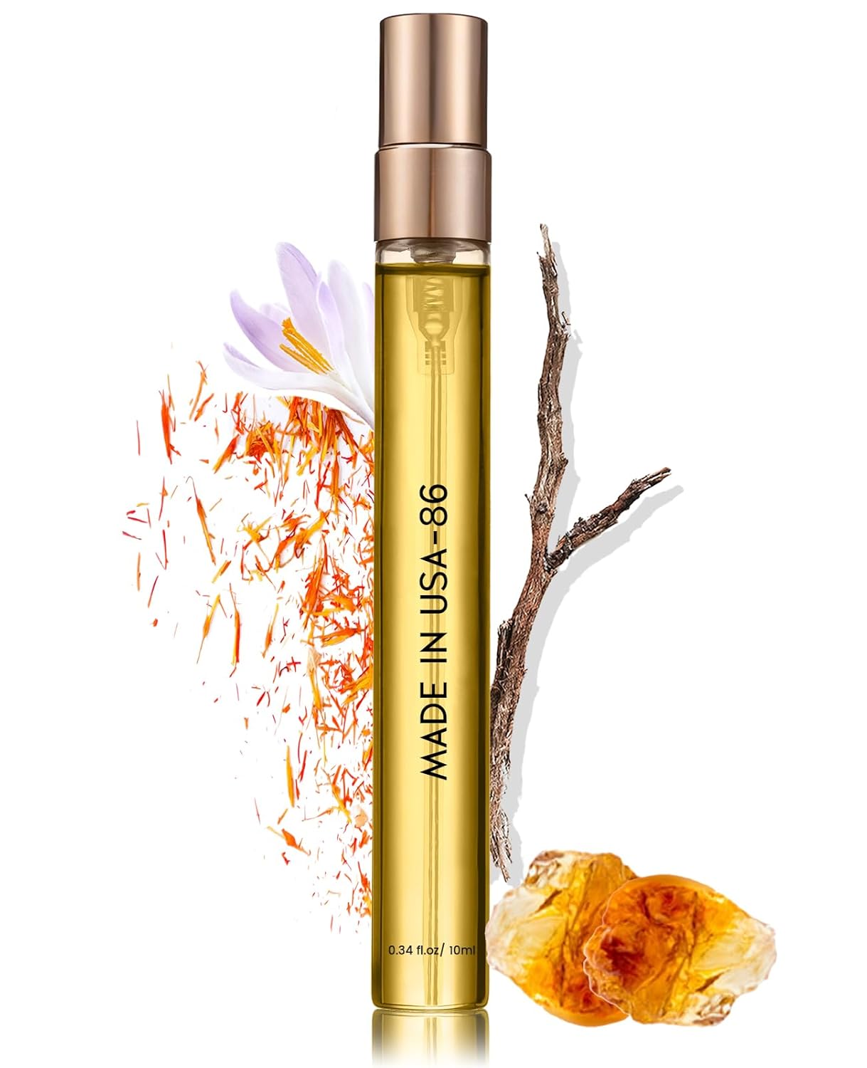Pheromones Perfumes for Women & Men, No. 86. Mix of Amber, Saffron, Jasmine, Woody Fragrances, 0.34 fl.oz Travel Size Perfume Oil Spray, Enhanced Scents Pheromone Perfume,Pheromone Cologne