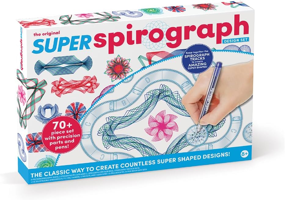 Spirograph Super Set –Arts and Crafts, Kids Toys, Art Supplies, Craft Supplies, Drawing Kit, Spiral Art, Classic Gear Design Kit, Case, Pens, Design Sheet Included, Ages 8+