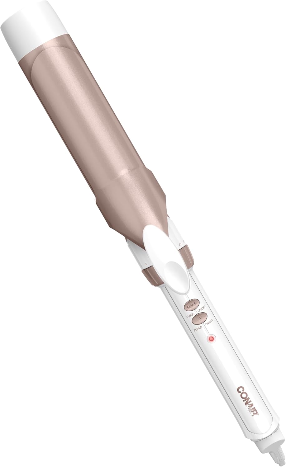 Conair Double Ceramic 1-1/2 Inch Curling Iron, 1.5-Inch Barrel Creates Soft Waves and Curls, Hair Curler for Use on Medium and Long Hair, White