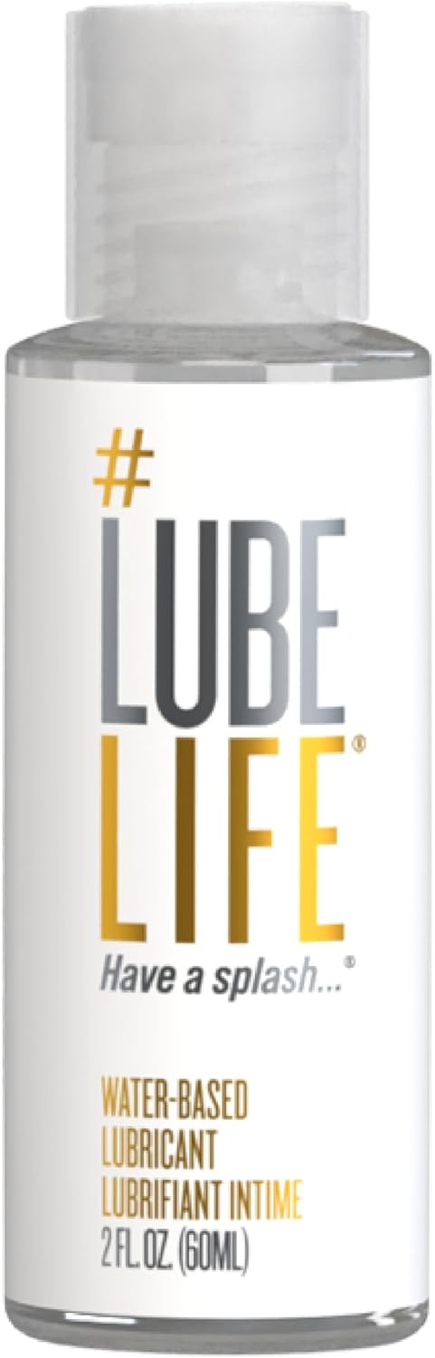 LubeLife Water-Based Lube – Personal Lubricant for Men, Women & Couples, Travel Size, Non-Staining, Easy Clean-Up, Toy-Safe, 2 Fl Oz