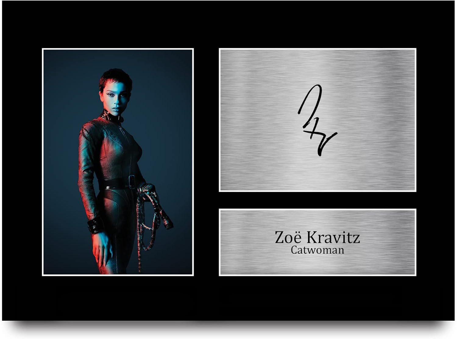 HWC Trading A4 Zoe Kravitz The Batman Catwoman Gifts Printed Signed Autograph Picture for Movie Memorabilia Fans
