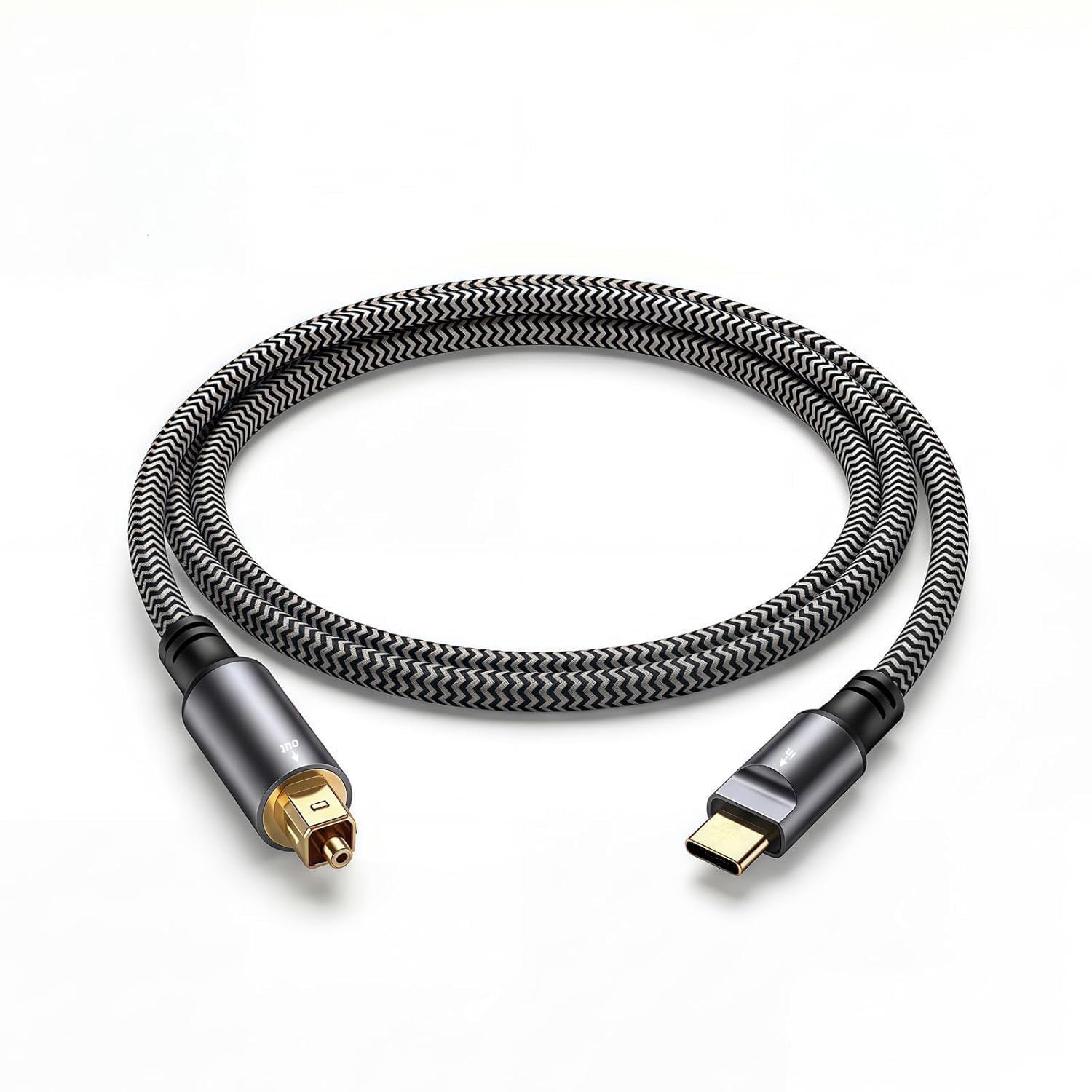 USB-C to Toslink Optical Audio Cable, Unidirectional Type-C to SPDIF Digital Audio Cable S/PDIF Transmitter Suitable for Computer/Laptop/Mobile phone/Soundbar/Speaker/Home theater System (39, Inches)