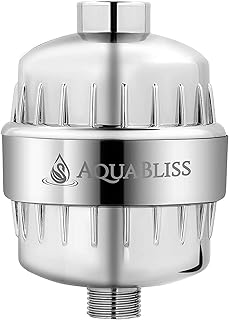 AquaBliss High Output Revitalizing Shower Filter - Reduces Dry Itchy Skin, Dandruff, Eczema, and Dramatically Improves The Condition of Your Skin, Hair and Nails - Chrome (SF100)