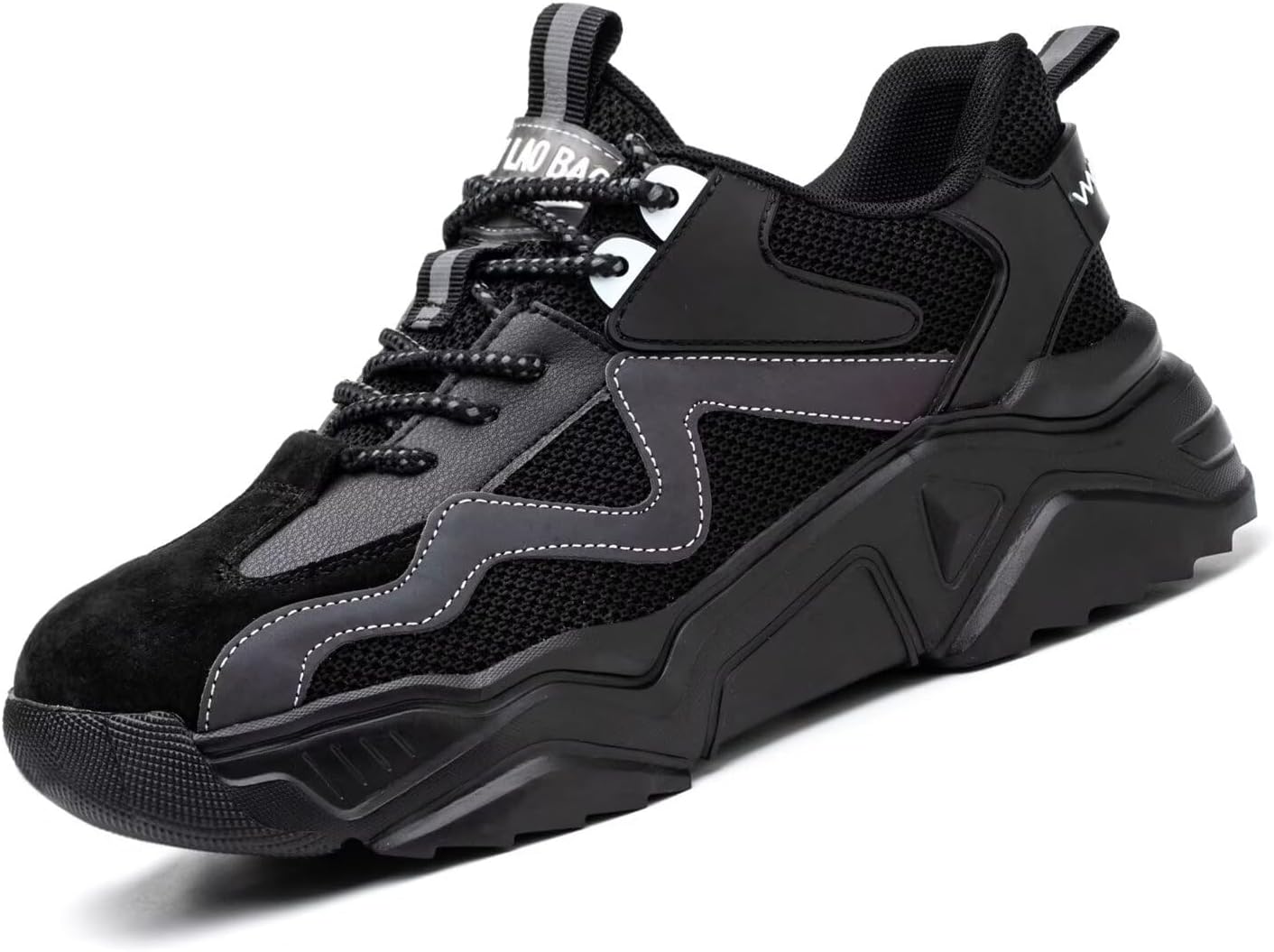 Annvia Safety Shoes for Women Steel Toe Cap Trainers Men Safety Trainers Breathable Anti-Smashing Puncture Proof Non Slip Ladies Work Shoes