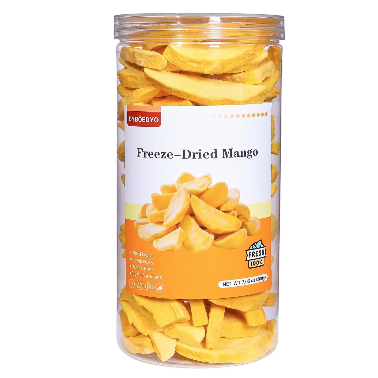 Freeze Dried Mangoe Chunks 7.05OZ,Natural Sweet & Crispy,No Added Sugars
