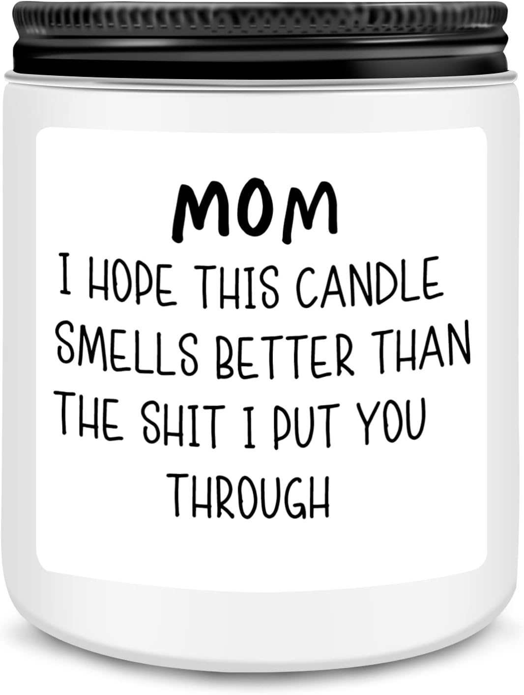 Homsolver Mothers Day Gifts from Daughter Son,Gifts for Mom,Mom Gifts,Mothers Day Gifts for Moms Her Bonus Mom Mother New Mom Step Mom (mom i Hope This Candle-White)