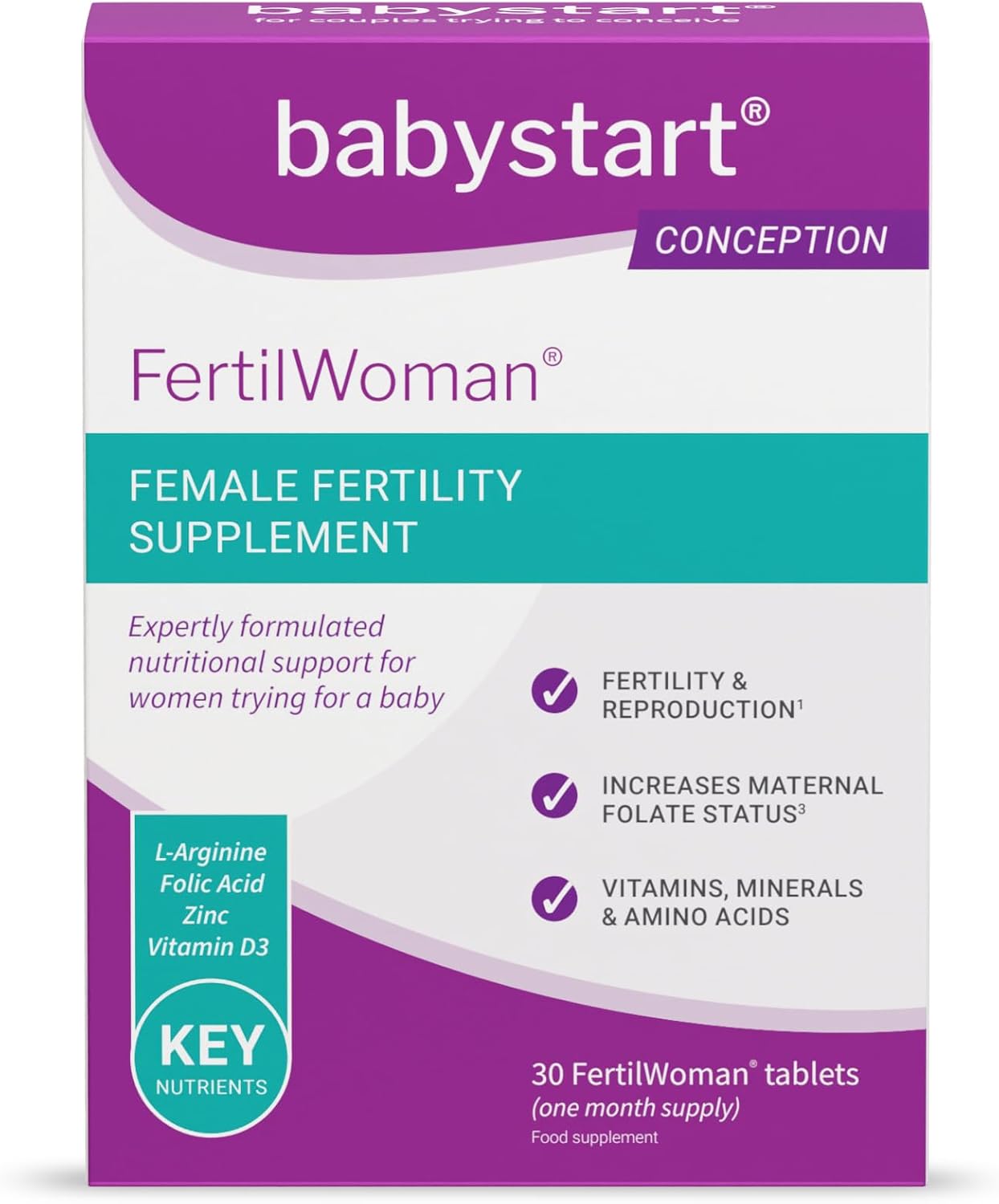Fertility Supplements for Women - FertilCare 30 Tablets, 1 Month