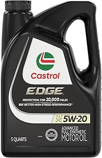 Castrol EDGE 5W-20 Advanced Full Synthetic Motor Oil, 5 Quarts