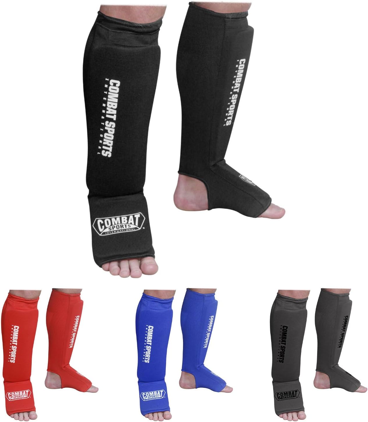 Combat Sports Shin & Instep Padded Guards, Elastic, Impact-Absorbing Shin Guards with Snug Support, Ideal for MMA, Muay Thai, and Martial Arts, Washable MMA Gear for Men and Women