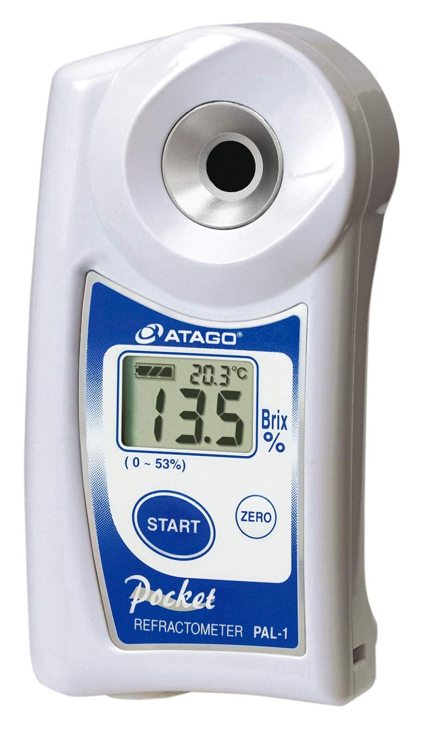 Atago 3810 PAL-1 Digital Hand Held Pocket Refractometer, 0.0 - 53.0% Brix Measurement Range