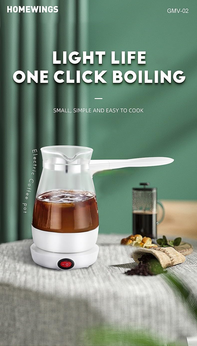 Electric Turkish Coffee Maker & Kettle | 500mL-600W | For Turkish Coffee, Heating Water, Tea | Heats Water, Milk, Coffee