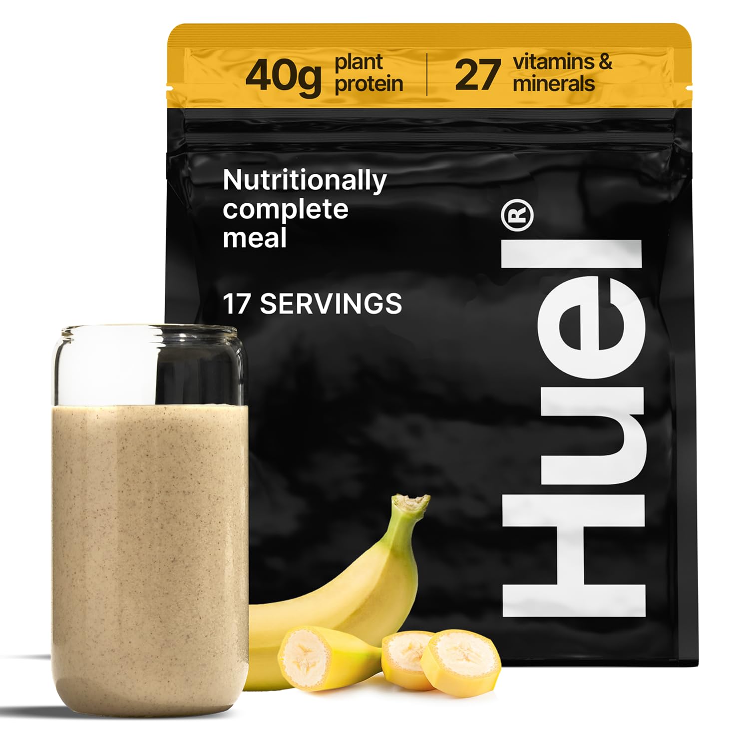 Huel Black Edition | Banana | 40g Vegan Protein Powder | Meal Replacement