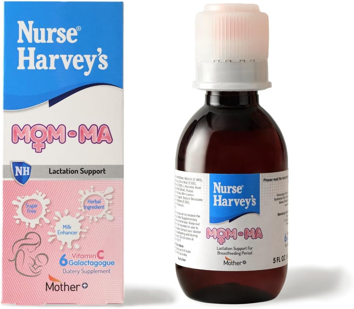 Nurse Harvey's Mom-ma 150ml Lactation Support Advanced Formula for Increase The Mothers Milk Level with Herbal Galactagogue