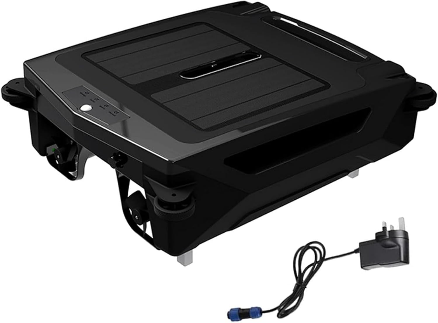 Solar Rechargeable Dual-Mode Pool Cleaning Robot, Cordless Robot Pool Cleaner, Solar Automatic Robot Pool Skimmer, Pool Vacuum for Above Ground Pool with APP Support, Lasts 5H