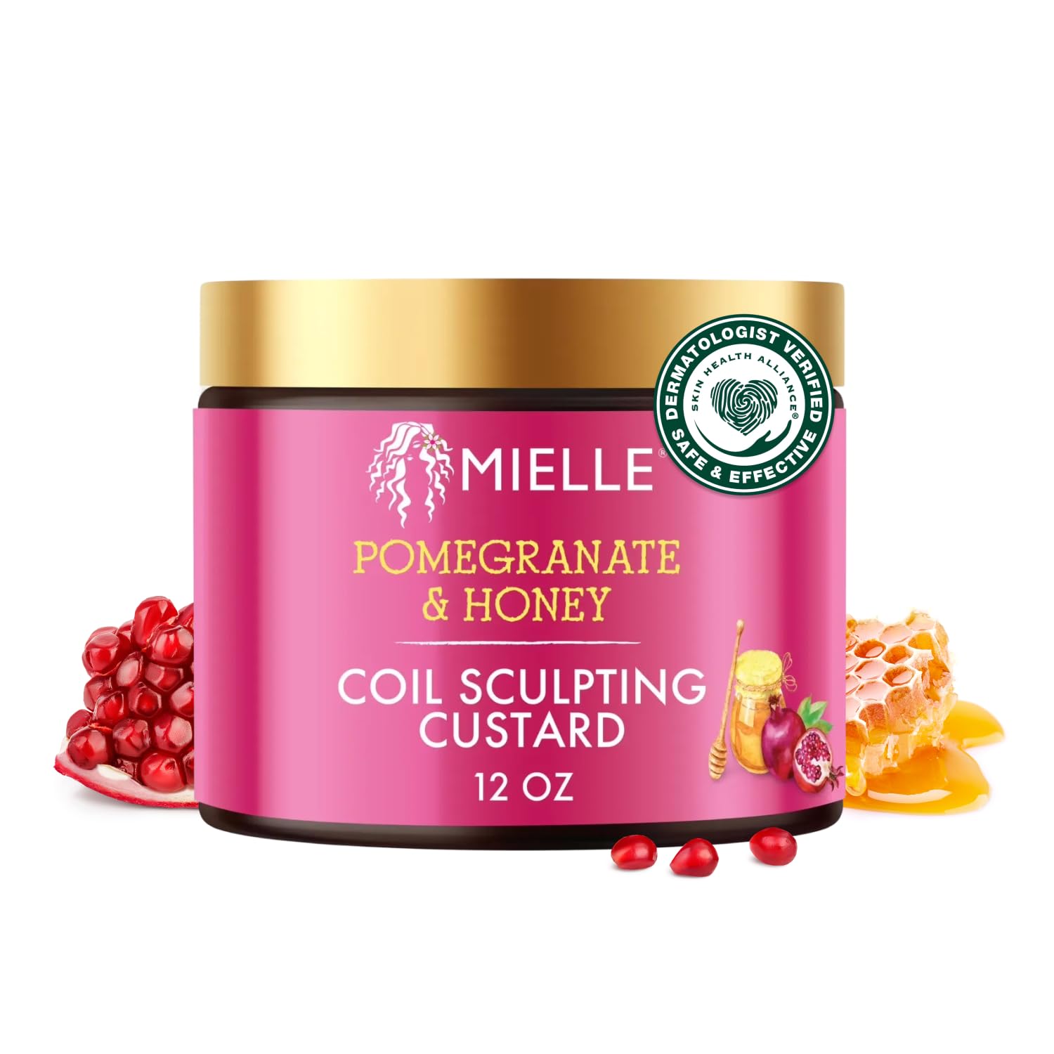 Mielle Organics Pomegranate & Honey Curl Cream for Type 4 Hair, 12 oz