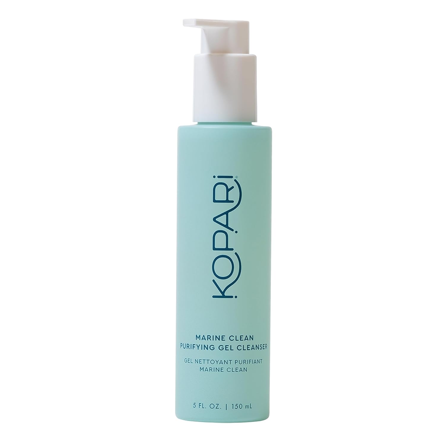 Kopari Marine Clean Purifying Gel Cleanser, Infused with Amino Acids & Vitamin B5, Dual-Action Gel-to-Foam Cleanser, Gentle and Nourishing, 5 oz