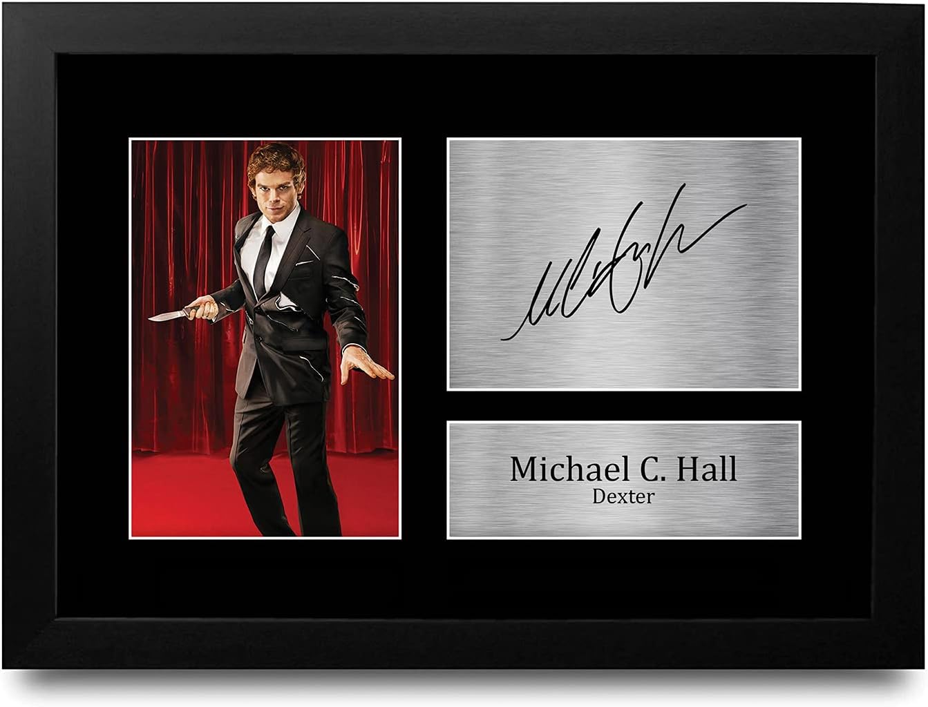 HWC Trading A4 FR Michael C Hall Dexter Dexter Gifts Printed Signed Autograph Picture for TV Show Fans - A4 Framed