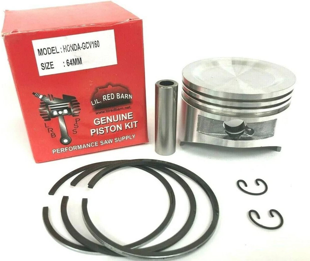 Piston Kit with Rings Compatible with Honda GCV160 and GCV135 Engines, Replaces Part #13101-ZL8-000 and #13010-ZL8-014