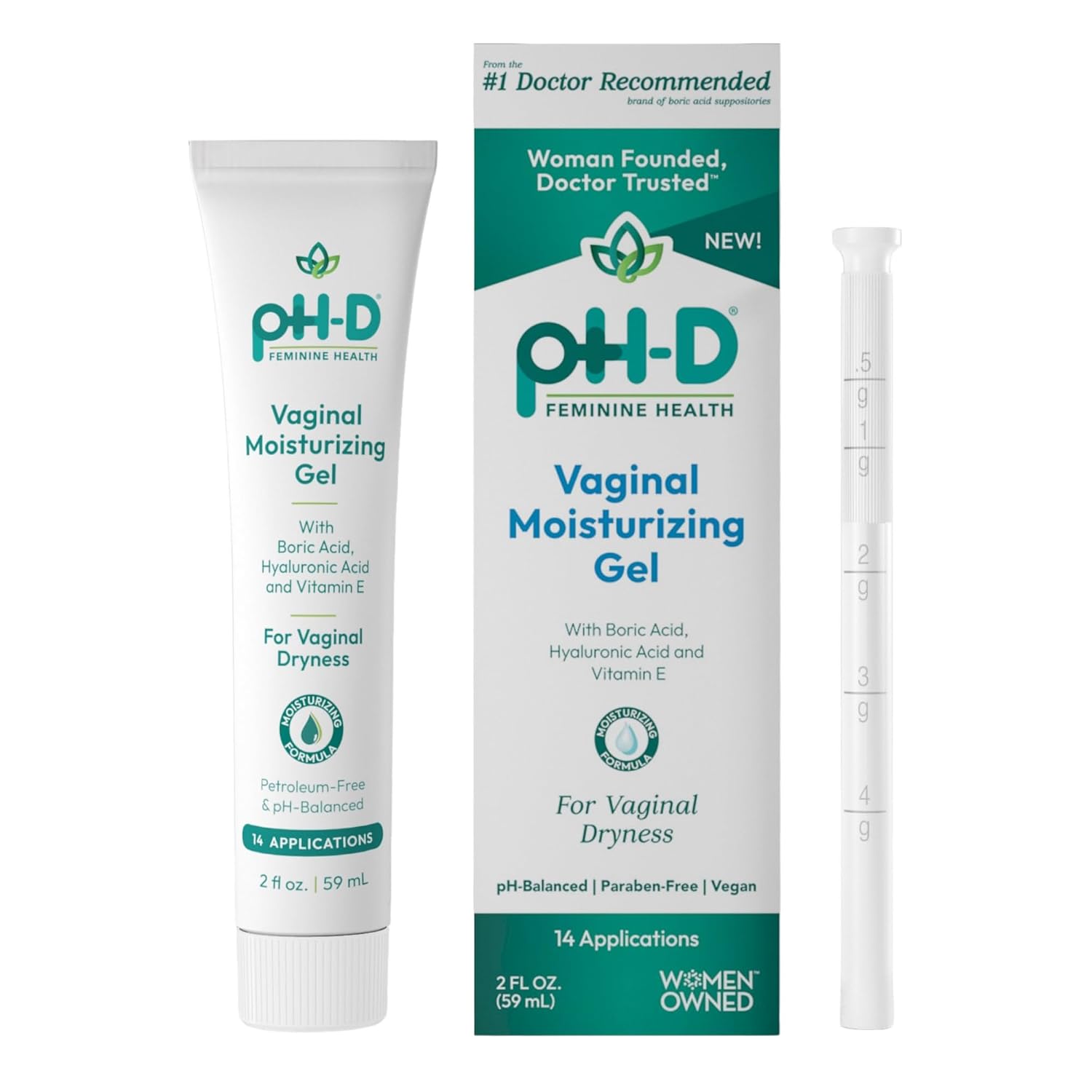 pH-D Feminine Health Moisturizing Vaginal Gel, 2 Fl Oz, 14 Applications