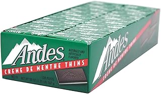 Tootsie Roll Andes Creme De Menthe Thin Mints - After Dinner Mints - Rectangular Chocolate Sandwich Mint Candies - 20 Oz, 120 Count