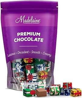 Madelaine Solid Premium Milk Chocolate Presents - Wrapped In Italian Foils with Assorted Designs - For Party Favors/Candy Jars - Contains Two Pounds