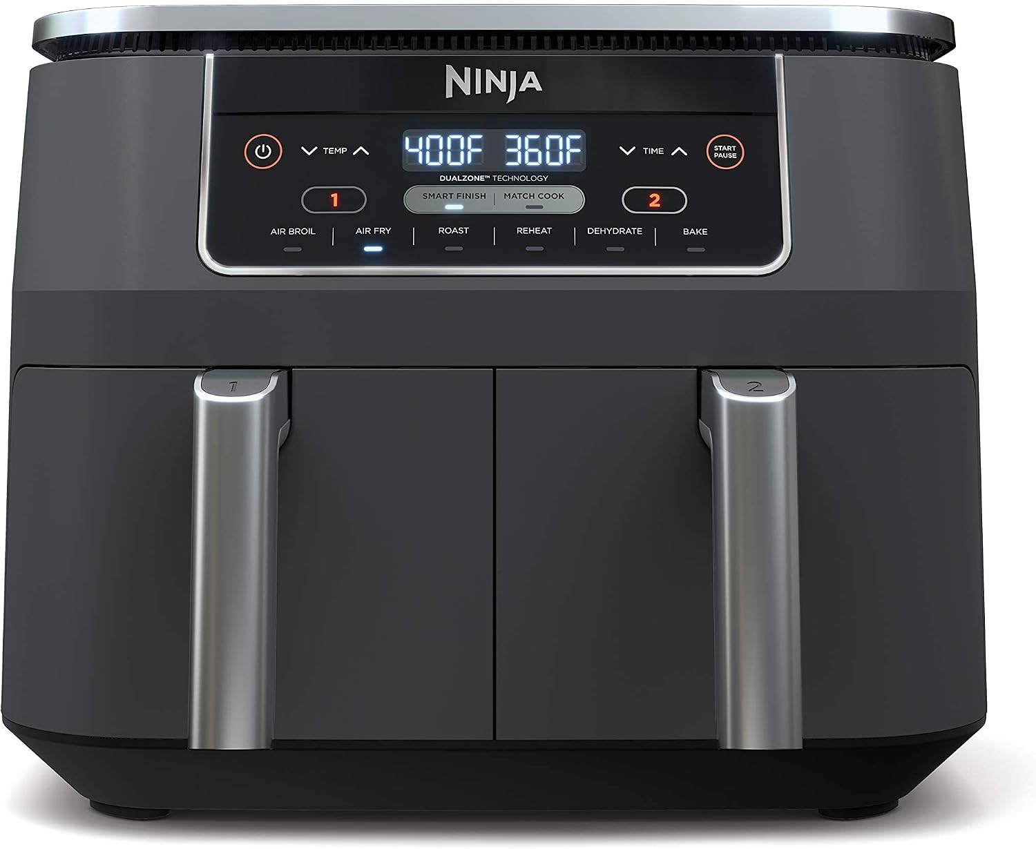 Ninja Foodi Air Fryer, 8 Qt DualZone, 6-in-1, Grey, DZ201